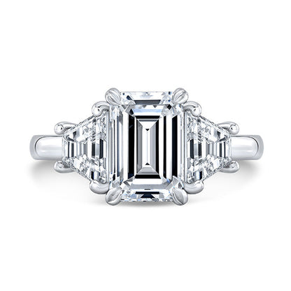 Modern Style Diamond 3-Stone Engagement Ring