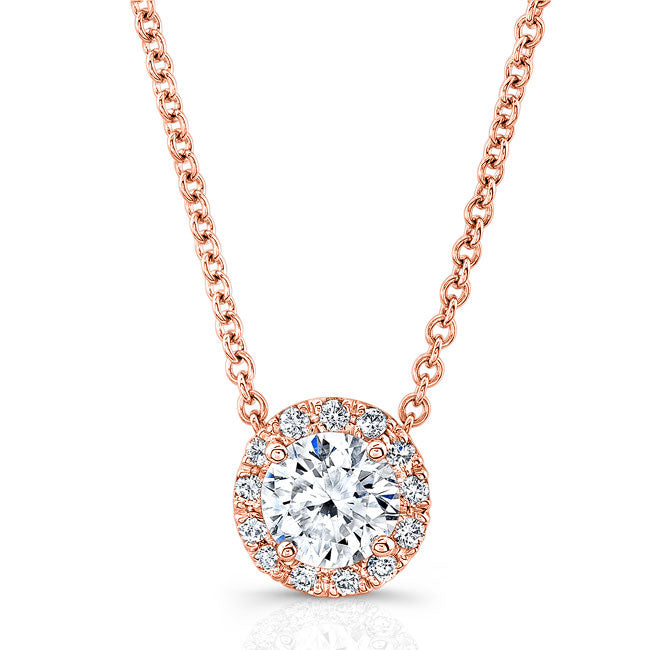 Diamond Round Halo Pendant