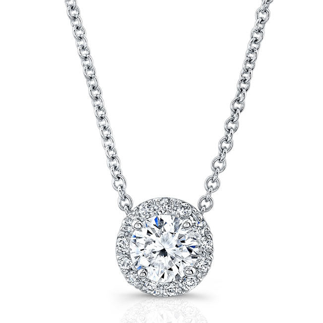 Diamond Round Halo Pendant