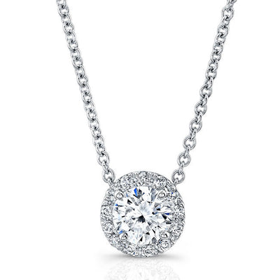 Diamond Round Halo Pendant