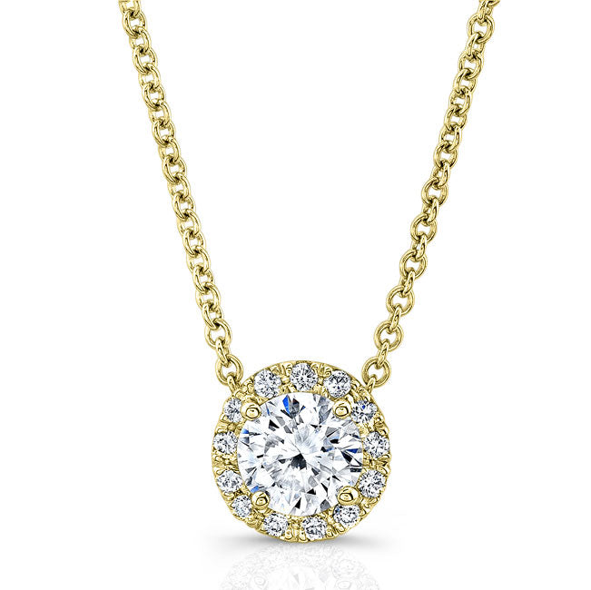 Diamond Round Halo Pendant