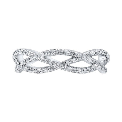 Twisted Style Diamond Wedding Band