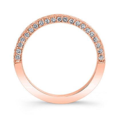 3-Sided Half Eternity Diamond Wedding Band
