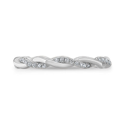 Twisted Style Diamond Wedding Band
