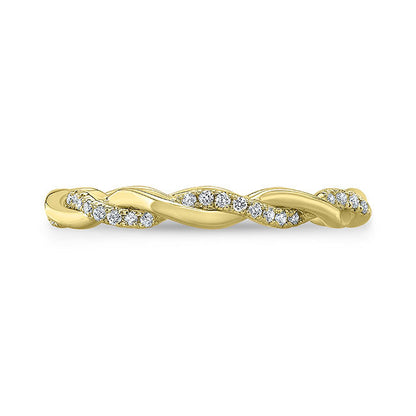 Twisted Style Diamond Wedding Band