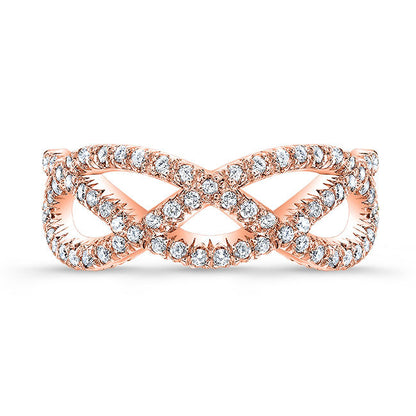 Twisted Style Diamond Wedding Band