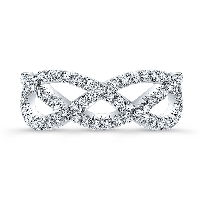 Twisted Style Diamond Wedding Band