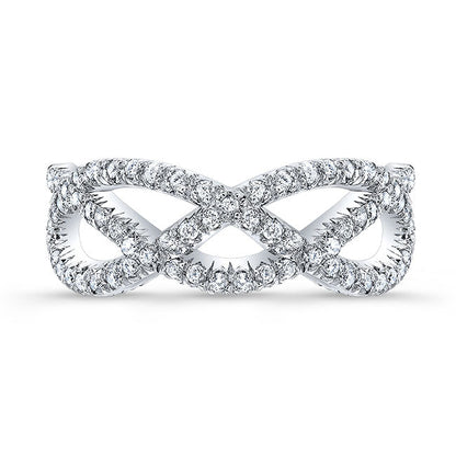 Twisted Style Diamond Wedding Band