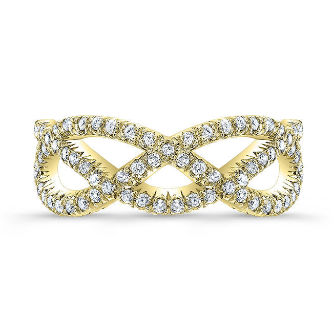 Twisted Style Diamond Wedding Band