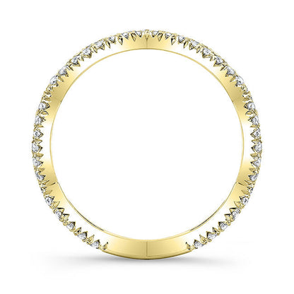 Twisted Style Diamond Wedding Band