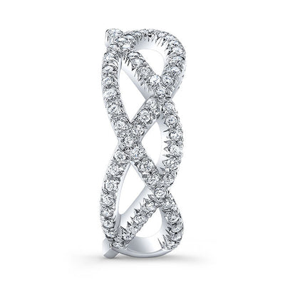 Twisted Style Diamond Wedding Band