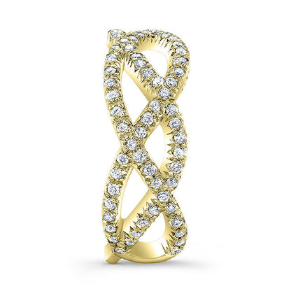 Twisted Style Diamond Wedding Band