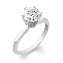 Classic Style Solitaire Engagement Ring-Platinum