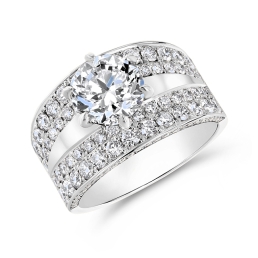 Art Deco Style Diamond Engagement Ring -Platinum
