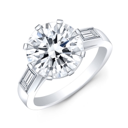 Modern Style Diamond Engagement Ring SMP21368-Platinum